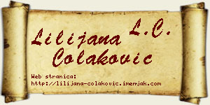 Lilijana Čolaković vizit kartica